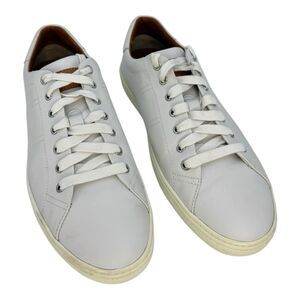 Bally "Orivel" Leather Low-Top Trainer Sneakers White Mens Size 11.5 D $450